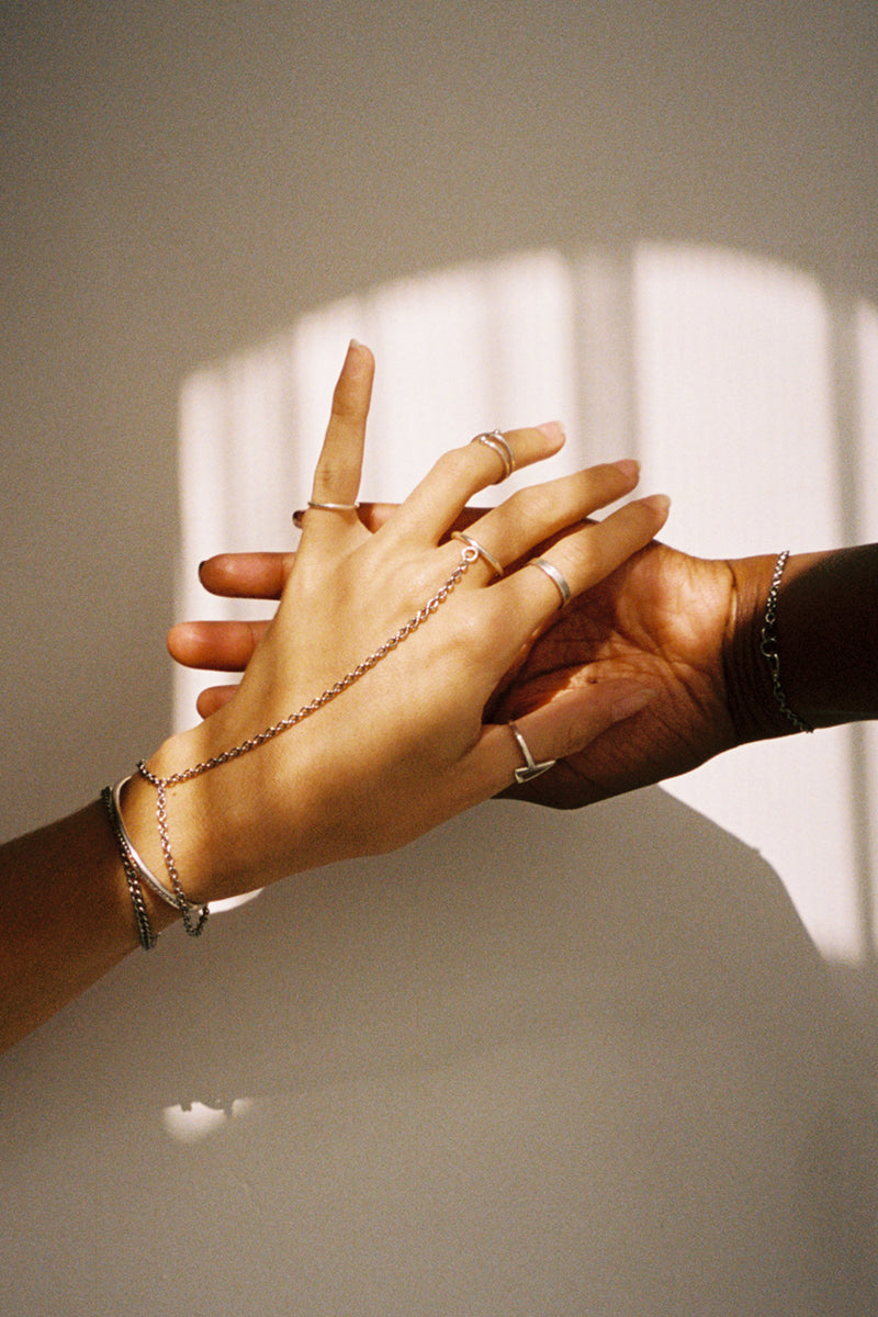 Radial Hand Chain Ring Many Hands
